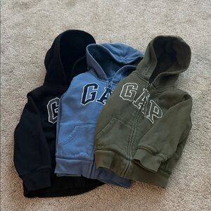 GAP Kids Hoodie Trio - Black, Blue, Olive size XS
